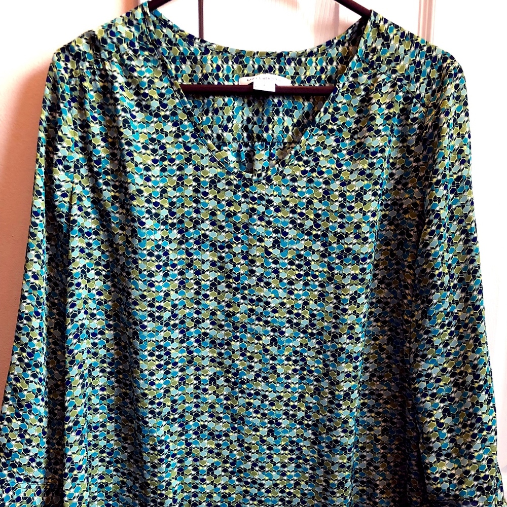 Liz Claiborne Blouse (Green Print)